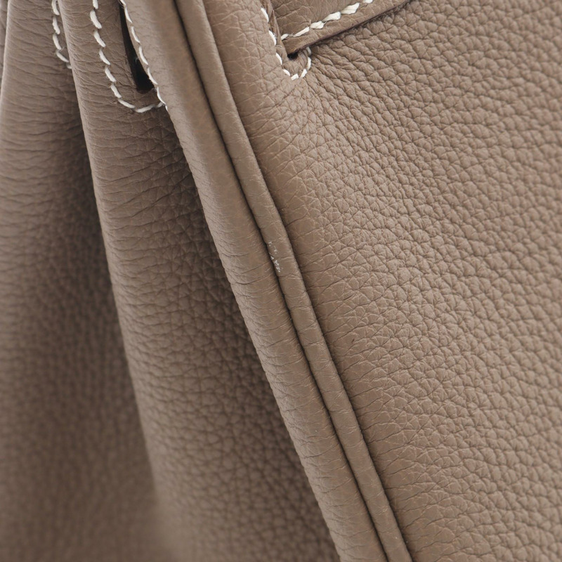 愛馬仕 Birkin 25 手提包，Togo 皮革，灰褐色，金色五金，二手女款-7