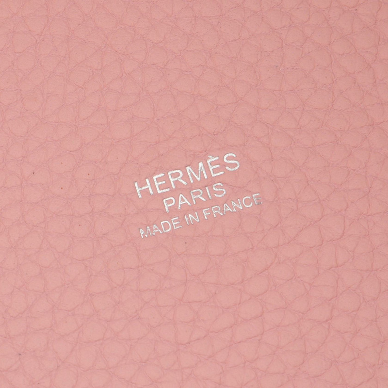 愛馬仕 Picotin Lock MM 手提包，T Clemence 皮革，櫻花粉，銀色五金，二手-3