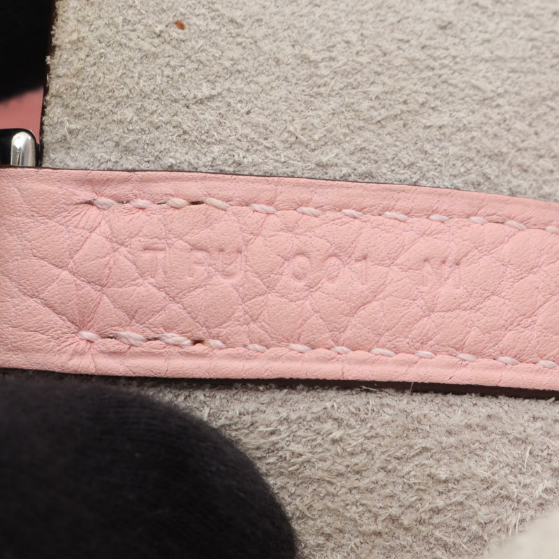 愛馬仕 Picotin Lock MM 手提包，T Clemence 皮革，櫻花粉，銀色五金，二手-4