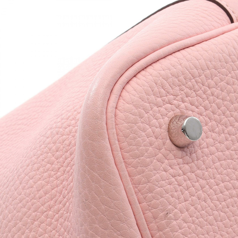 愛馬仕 Picotin Lock MM 手提包，T Clemence 皮革，櫻花粉，銀色五金，二手-5