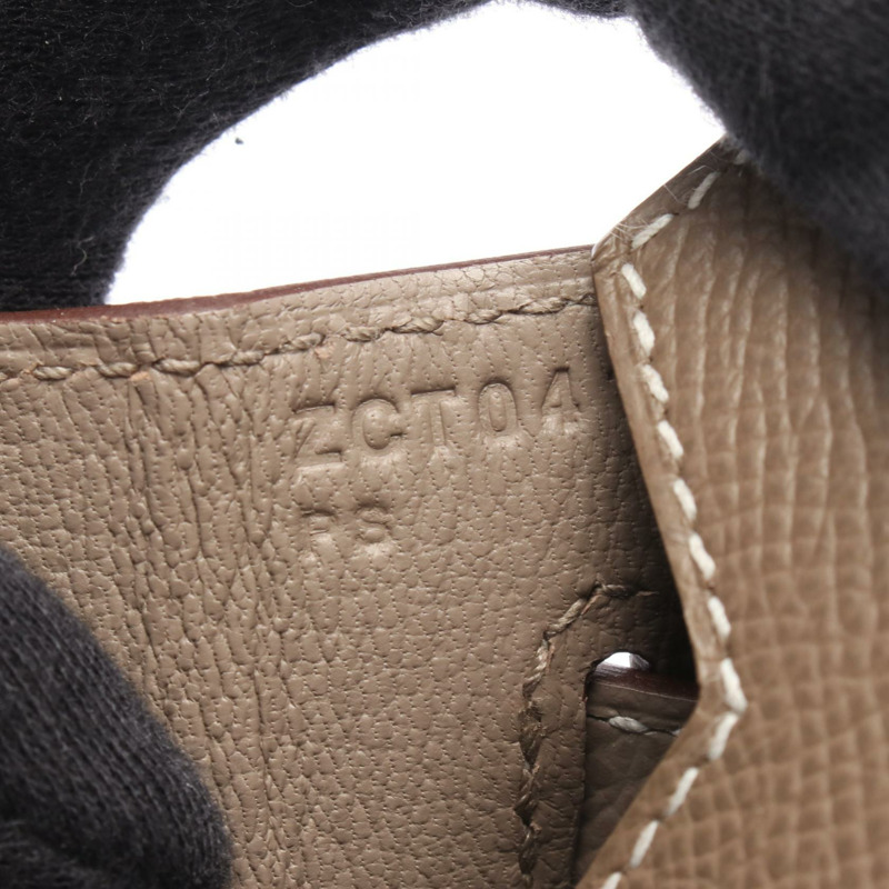 HERMES Birkin 25 Sellier 手提包 Z Epsom Etoupe Gristourterelle 二手女士 PGHW-4