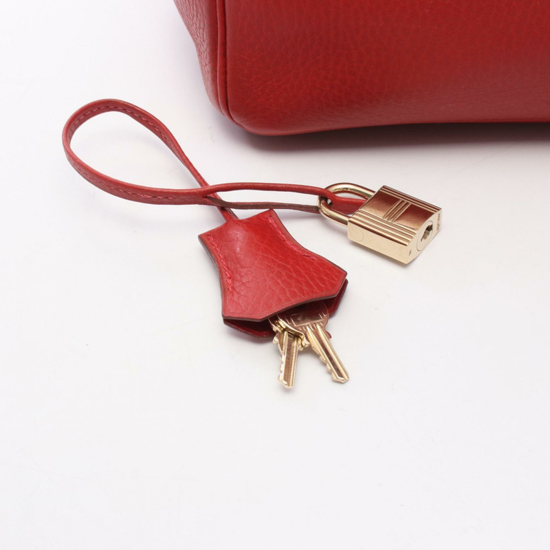 HERMES Birkin 30 手提包 G Ardennes 皮革 皮革 Rouge vif 二手 GHW-5