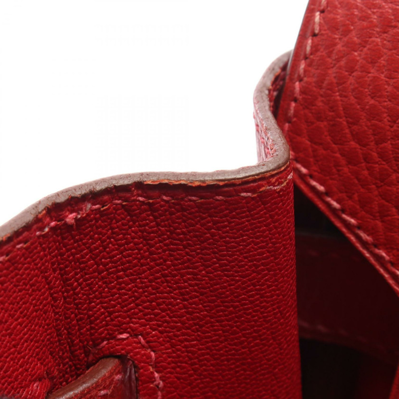 HERMES Birkin 30 手提包 G Ardennes 皮革 皮革 Rouge vif 二手 GHW-6