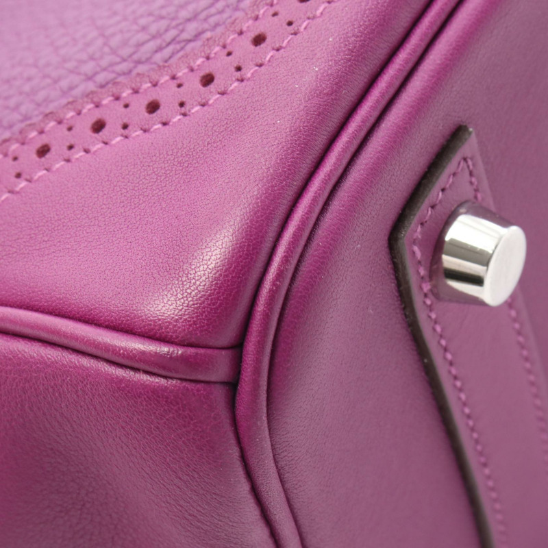 HERMES Birkin 30 Ghillies 手提包 T Togo Swift 皮革 Anemone SHW-7