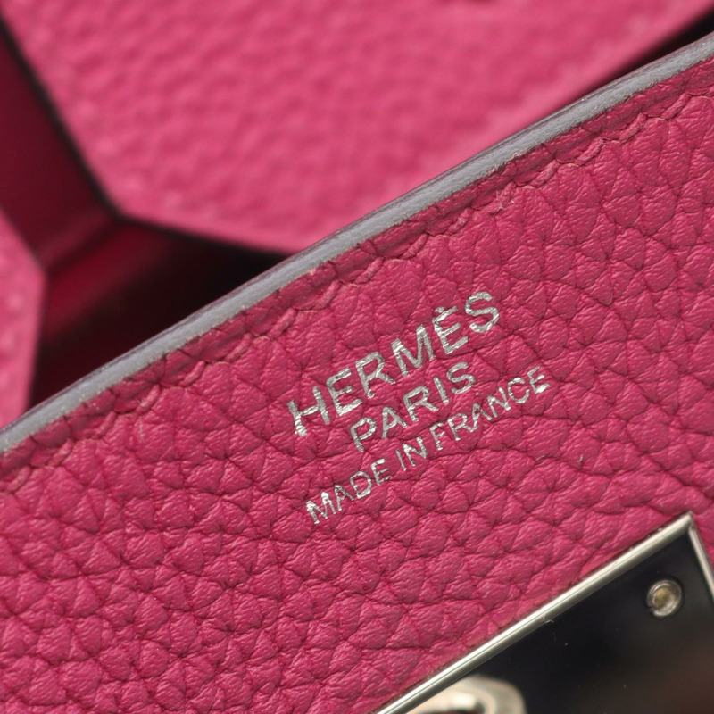 愛馬仕 Birkin 30 手提包 D Togo 皮革 玫瑰紫色 二手 女士 SHW-3