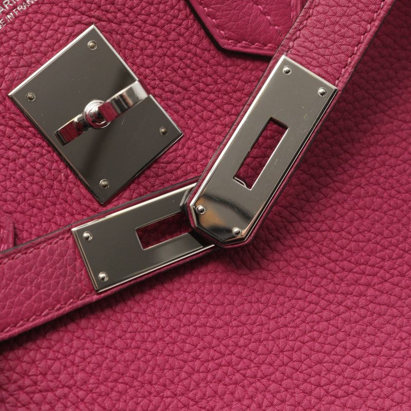 愛馬仕 Birkin 30 手提包 D Togo 皮革 玫瑰紫色 二手 女士 SHW-9