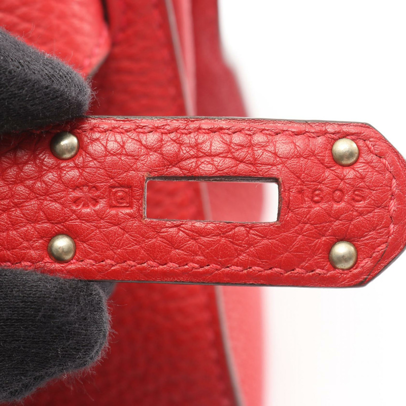 HERMES Jypsiere 31 肩斜背包 Q Taurillon Clemence Vermillon SHW-4