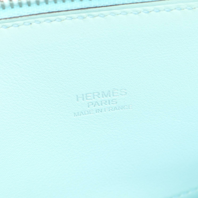 愛馬仕 Bolide 27 單肩手提包，Swift 皮革，藍色 Zephyr 色，二手，帶五金配件-3