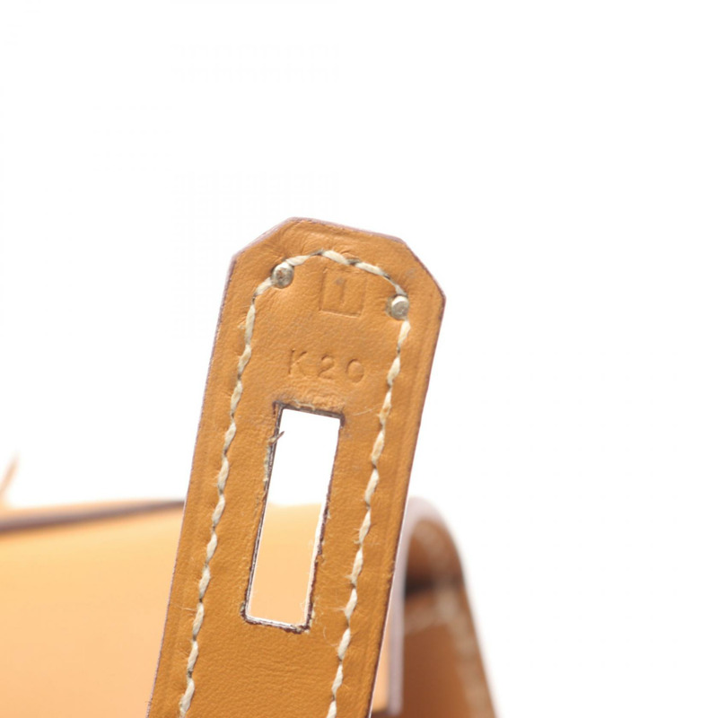 愛馬仕 Kelly 32 單肩手提包，霞慕尼皮革，天然色，二手，女士，帶五金配件-4