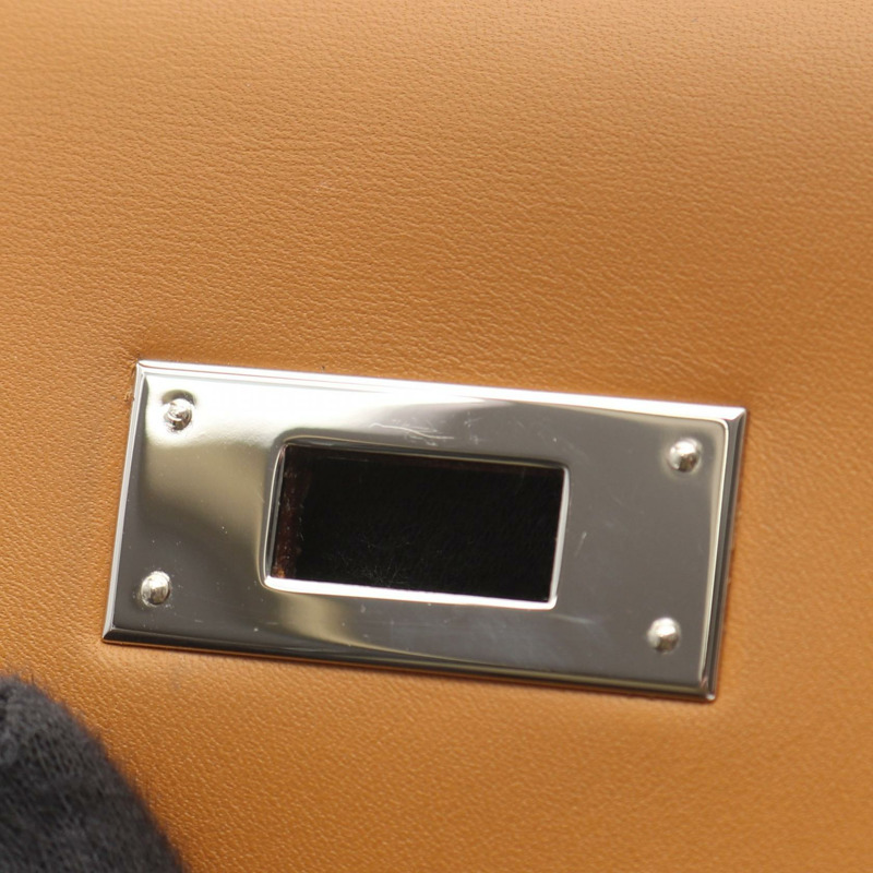 愛馬仕 Kelly 32 單肩手提包，霞慕尼皮革，天然色，二手，女士，帶五金配件-7