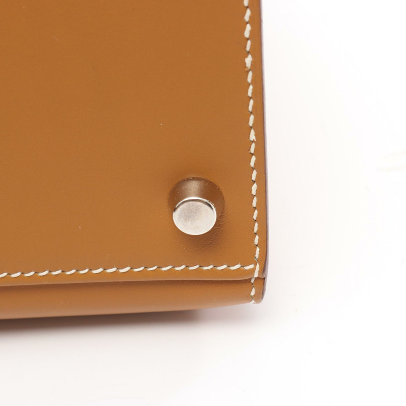 愛馬仕 Kelly 32 單肩手提包，霞慕尼皮革，天然色，二手，女士，帶五金配件-10