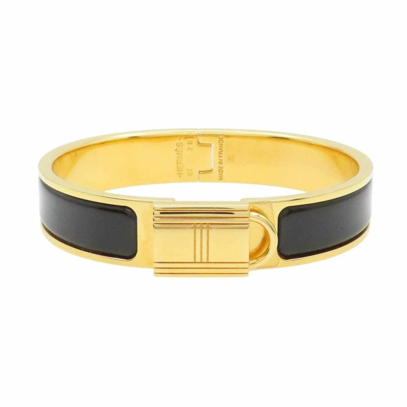 黑色琺瑯 金色鍍金 Clic Cadenas 手環【HERMES 愛馬仕】 H707000F 01GM-0