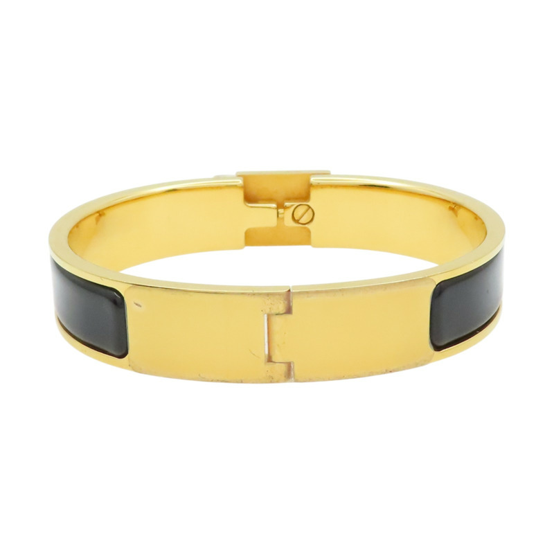 黑色琺瑯 金色鍍金 Clic Cadenas 手環【HERMES 愛馬仕】 H707000F 01GM-1