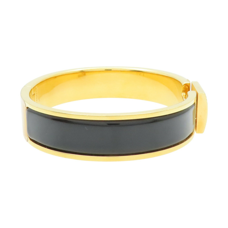 黑色琺瑯 金色鍍金 Clic Cadenas 手環【HERMES 愛馬仕】 H707000F 01GM-3