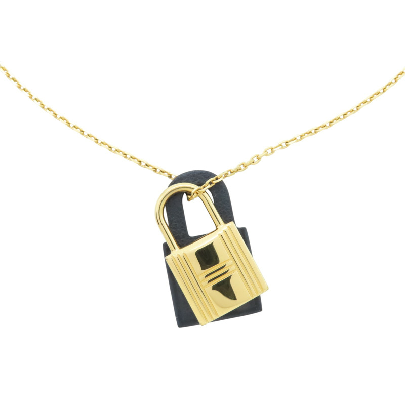 黑色牛皮 金色鍍金 O'Kelly Pendant【HERMES 愛馬仕】 H078852CC89-0