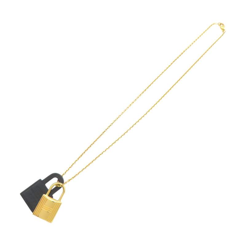 黑色牛皮 金色鍍金 O'Kelly Pendant【HERMES 愛馬仕】 H078852CC89-2