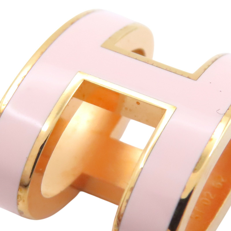 粉色琺瑯 金色鍍金 H POP 項鍊【HERMES 愛馬仕】-7