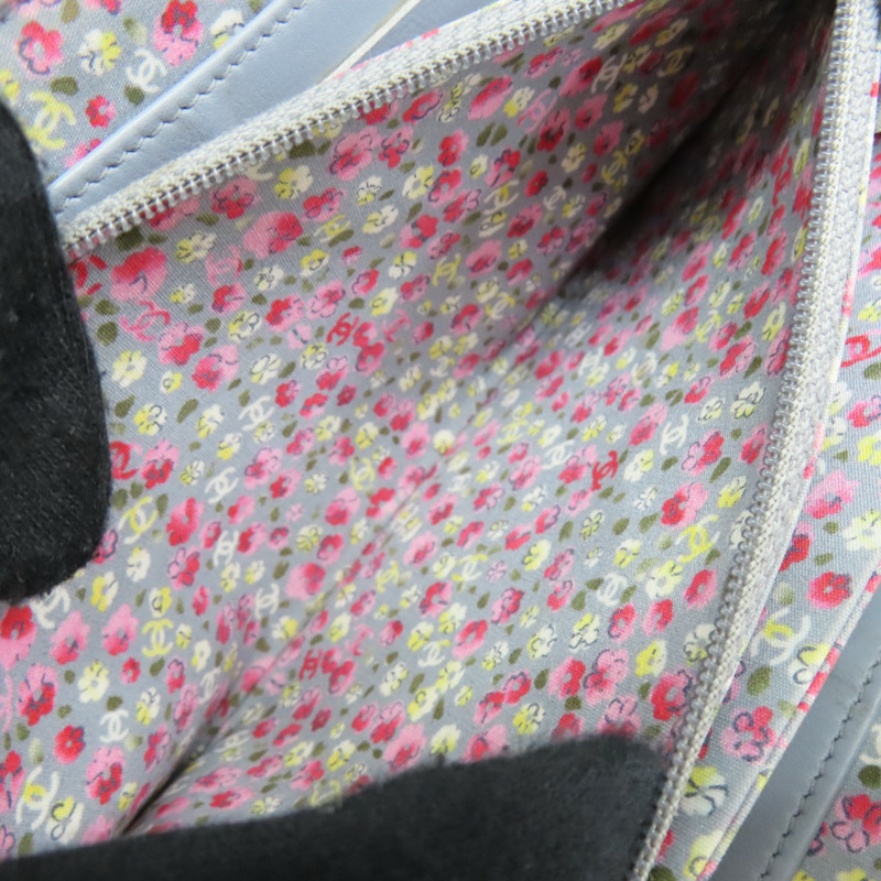 綠色 菱格紋 牛仔布 拉鍊長夾 A82370【CHANEL 香奈兒】 A82370-7