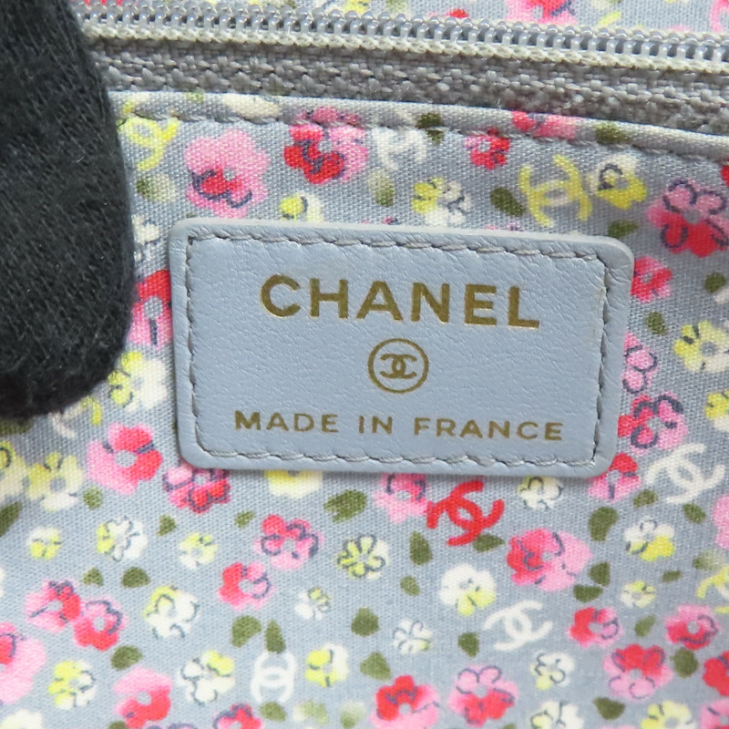 綠色 菱格紋 牛仔布 拉鍊長夾 A82370【CHANEL 香奈兒】 A82370-8