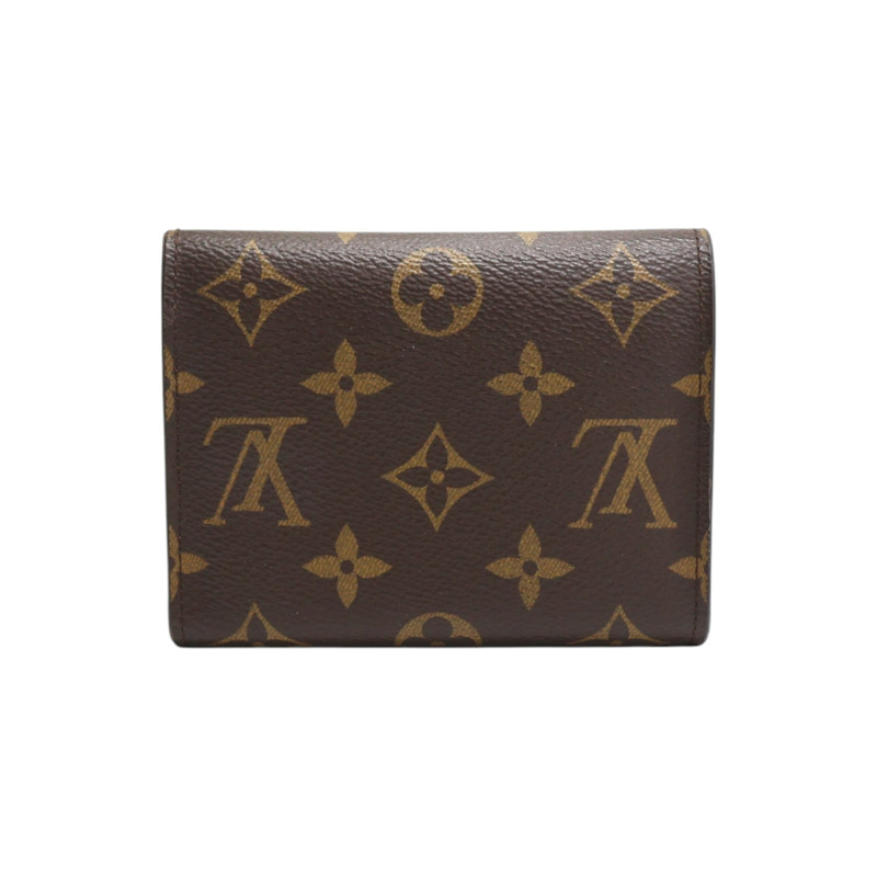 棕色 原花帆布 Victorine 扣式 短夾 M62472【LOUIS VUITTON LV 路易威登】 M62472-1