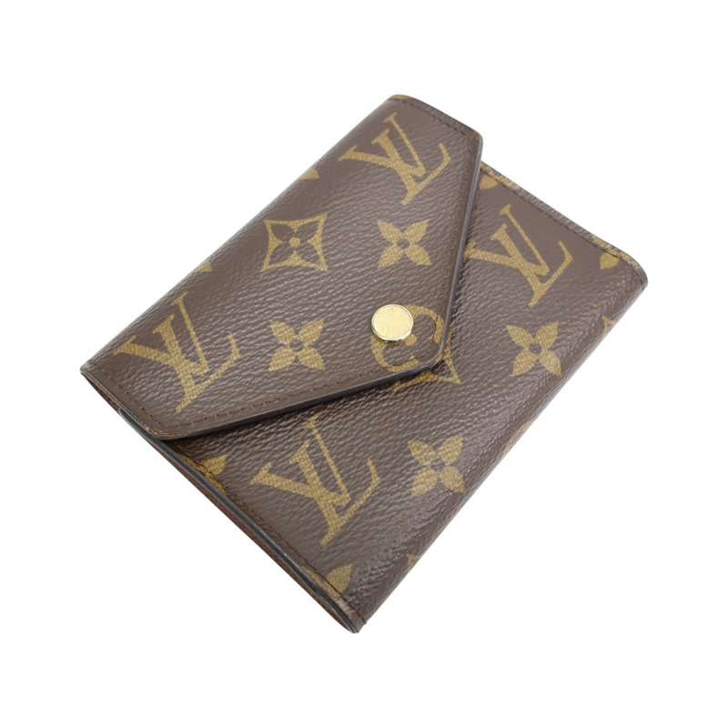 棕色 原花帆布 Victorine 扣式 短夾 M62472【LOUIS VUITTON LV 路易威登】 M62472-2