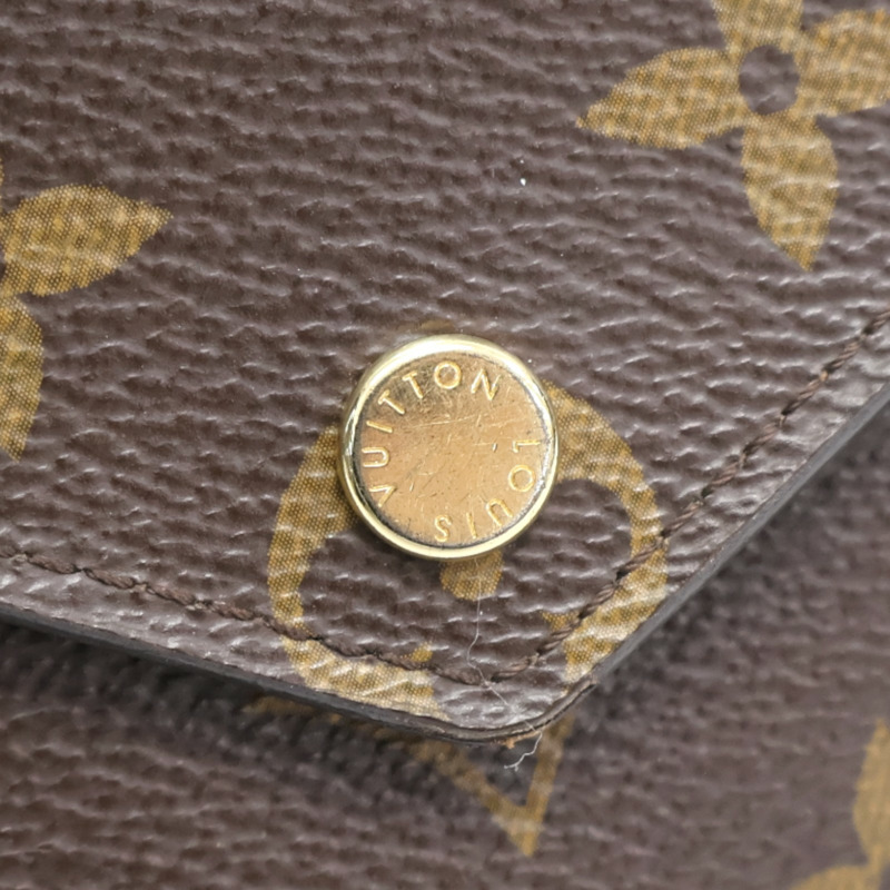 棕色 原花帆布 Victorine 扣式 短夾 M62472【LOUIS VUITTON LV 路易威登】 M62472-14