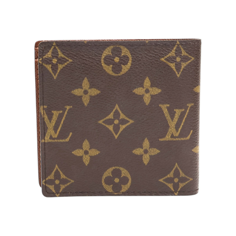 棕色 原花帆布 MARCO 兩折 短夾 M62288【LOUIS VUITTON LV 路易威登】 M62288-1