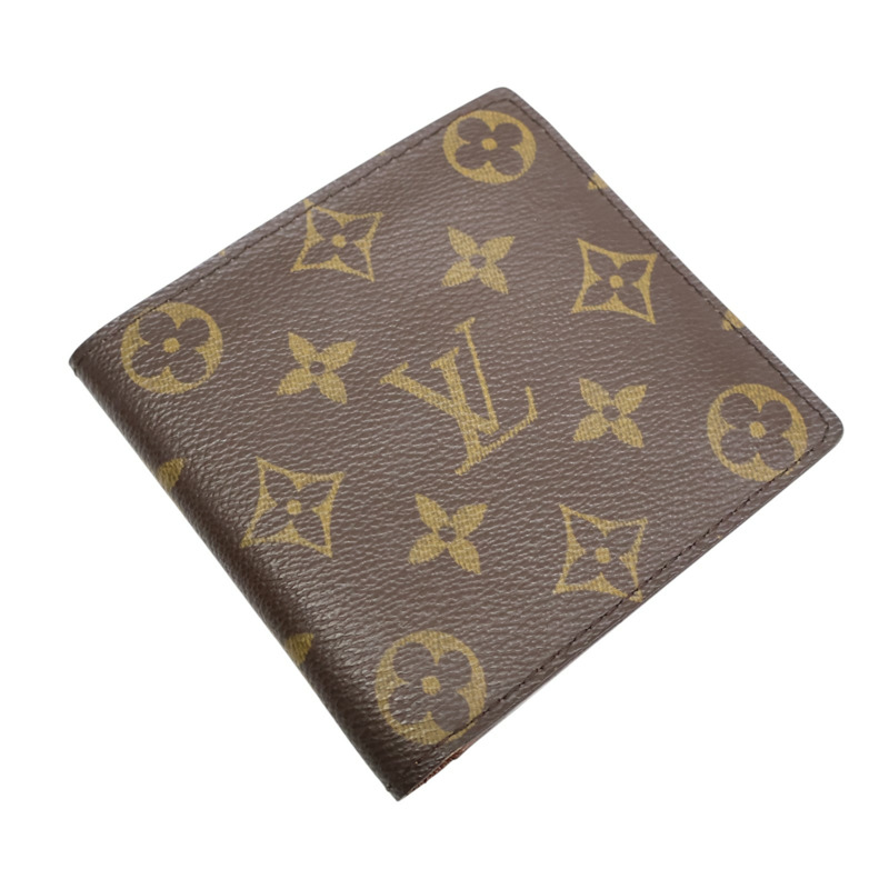 棕色 原花帆布 MARCO 兩折 短夾 M62288【LOUIS VUITTON LV 路易威登】 M62288-2