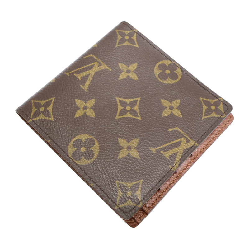 棕色 原花帆布 MARCO 兩折 短夾 M62288【LOUIS VUITTON LV 路易威登】 M62288-3