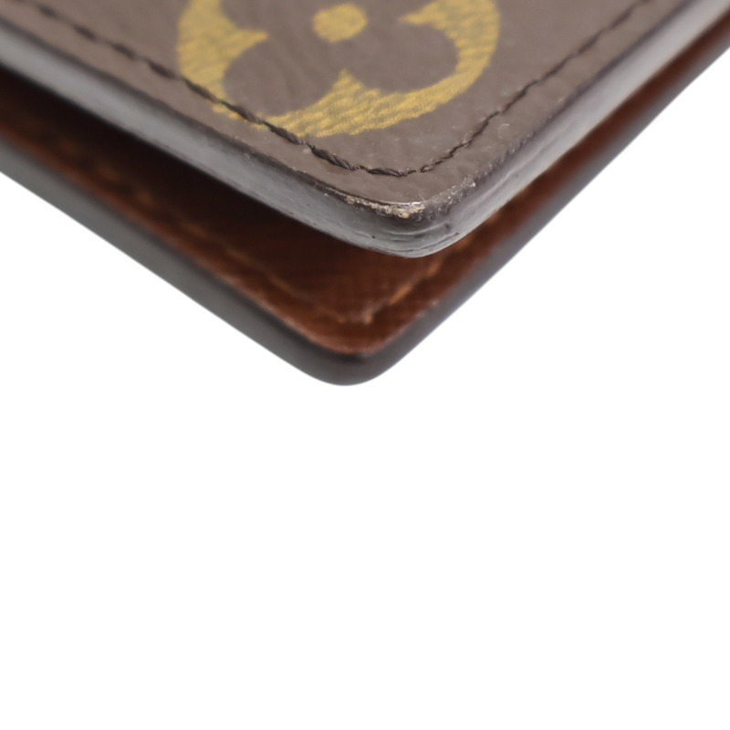 棕色 原花帆布 MARCO 兩折 短夾 M62288【LOUIS VUITTON LV 路易威登】 M62288-11