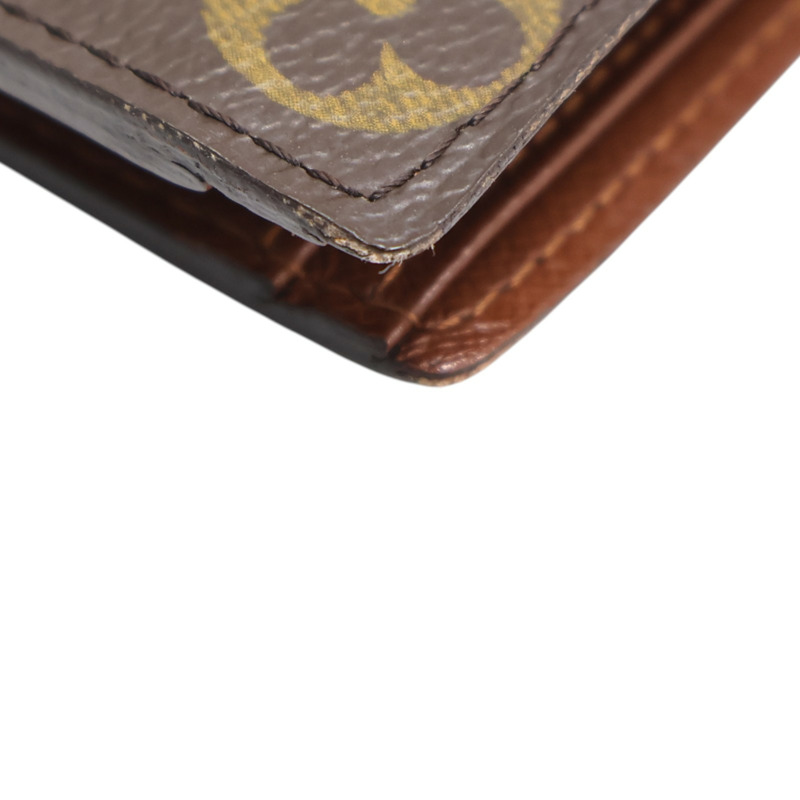 棕色 原花帆布 MARCO 兩折 短夾 M62288【LOUIS VUITTON LV 路易威登】 M62288-12