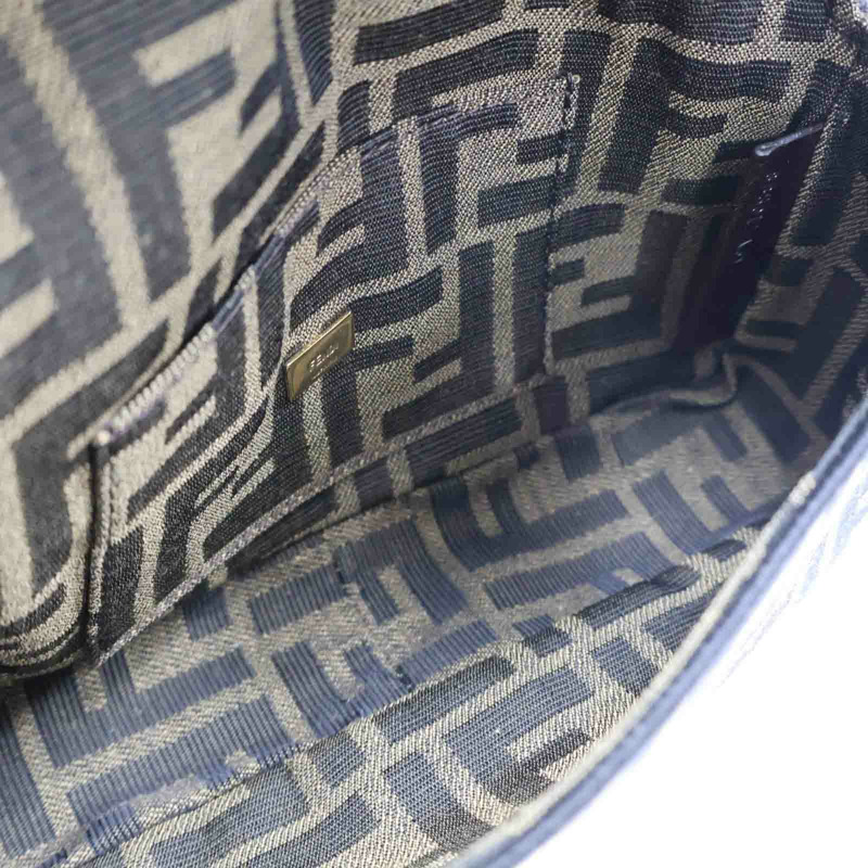 棕色 緹花帆布 Baguette Mini 兩用包【FENDI 芬迪】 8BS017-4