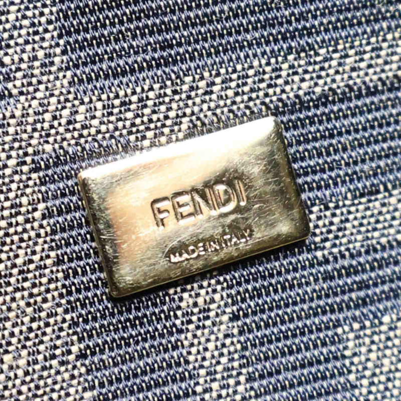 棕色 緹花帆布 Baguette Mini 兩用包【FENDI 芬迪】 8BS017-6