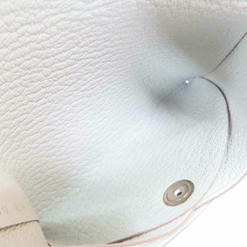 珍珠灰 山羊皮 零錢卡片包 W刻【HERMES 愛馬仕】-5