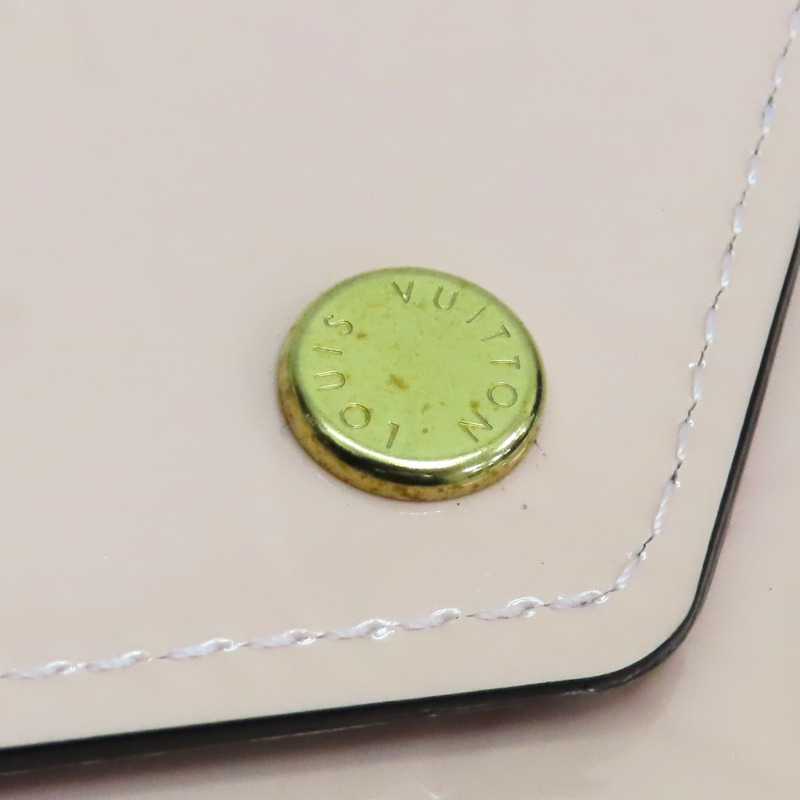 粉色 原花漆皮 三折短夾 刻字 M62728【LOUIS VUITTON LV 路易威登】 M62728-13