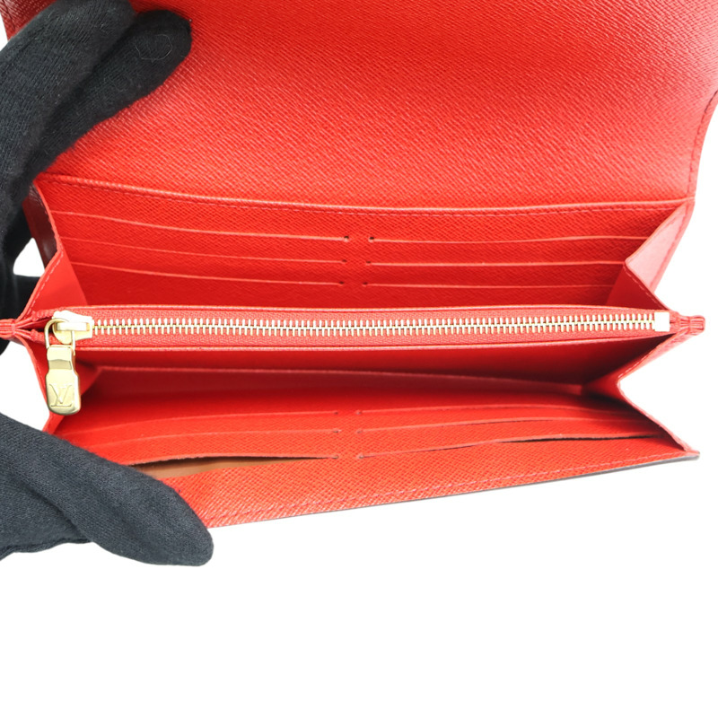 棕色 原花帆布 Portefeuille Sarah 扣式 長夾 M62086【LOUIS VUITTON LV 路易威登】 M62086-4