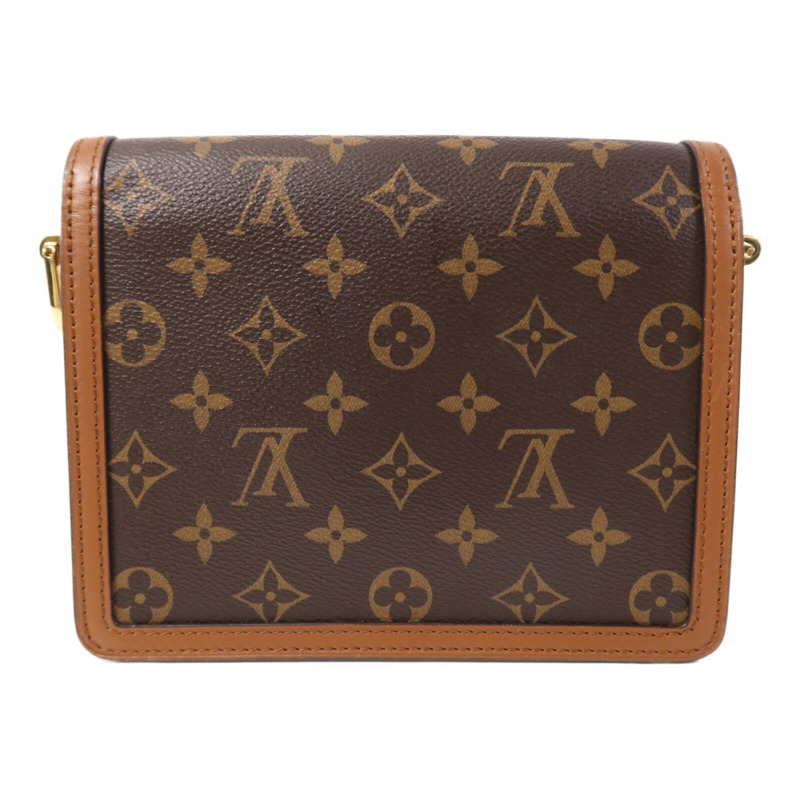 LOUIS VUITTON Monogram Reverse Mini Dauphine 金扣肩背袋-1
