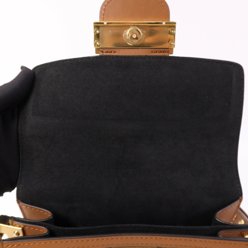 LOUIS VUITTON Monogram Reverse Mini Dauphine 金扣肩背袋-13