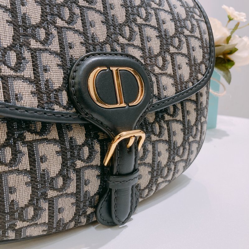 TW4700 Dior 迪奧 中號 經典花紋 斜肩包 Medium Bobby Bag Blue Dior Oblique Jacquard-9