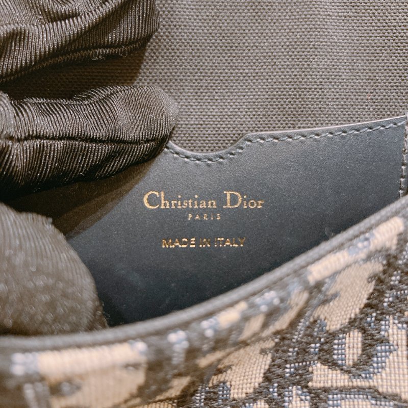 TW4700 Dior 迪奧 中號 經典花紋 斜肩包 Medium Bobby Bag Blue Dior Oblique Jacquard-12