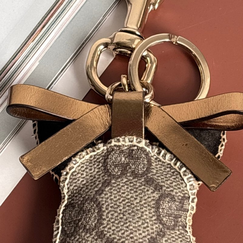 ::GUCCI:: 法鬥 法國鬥牛犬鑰匙扣包飾掛件 經典雙G PVC 吊飾 鑰匙圈 鑰匙圈-12