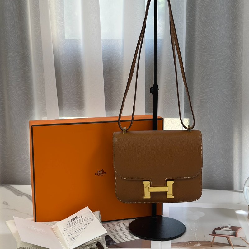 HERMES Mini constance 19 - 金棕金 Z-9