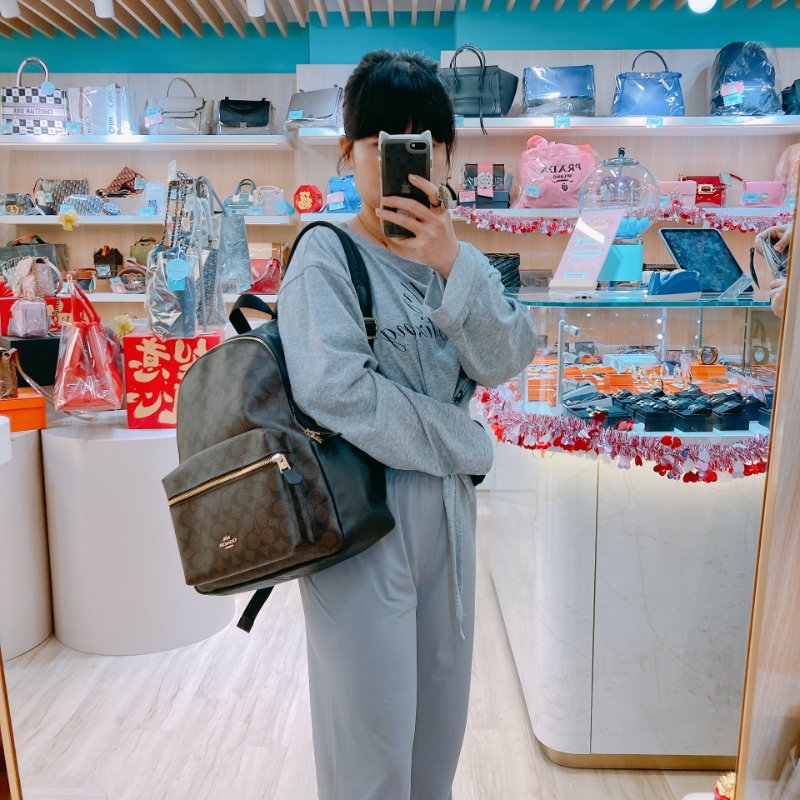 MS0548 Coach 蔻馳 背包 帆布 黑色 Backpack Canvas Black x GHW-14