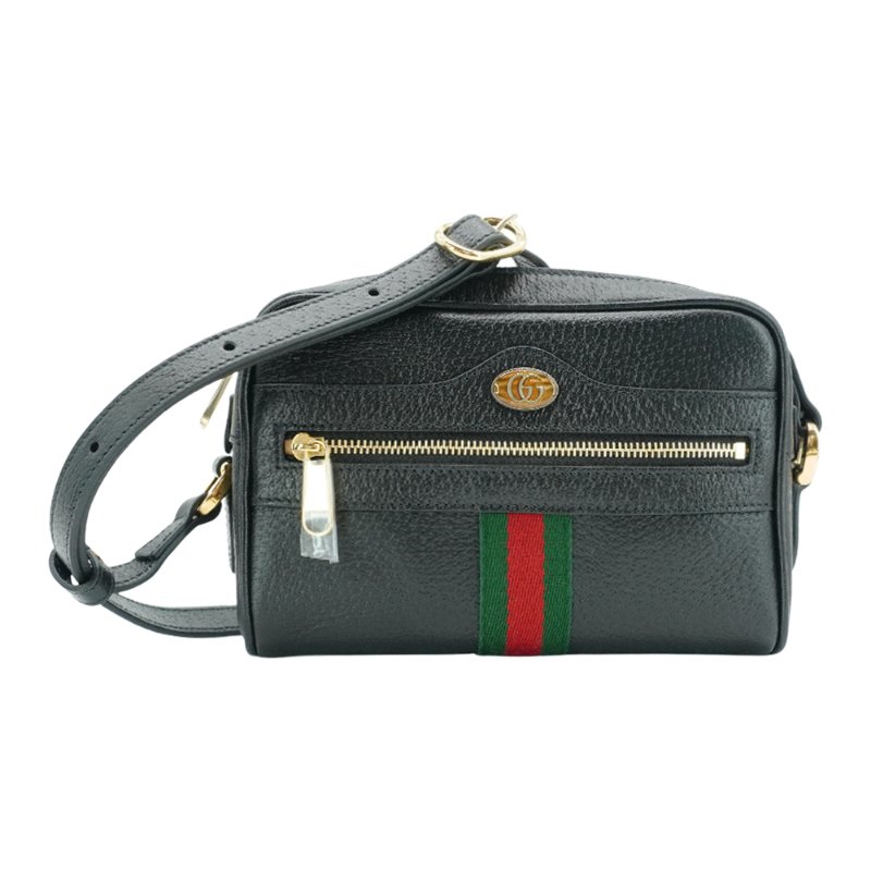 Gucci Ophidia 牛皮迷你肩背斜背包(719885-黑)-0