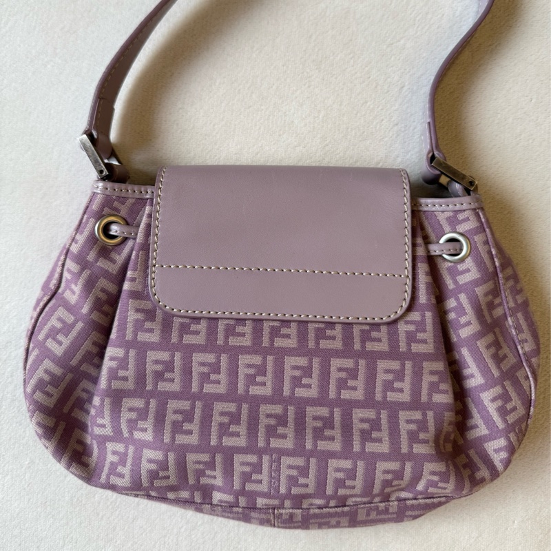 Fendi淺紫色腋下包-6