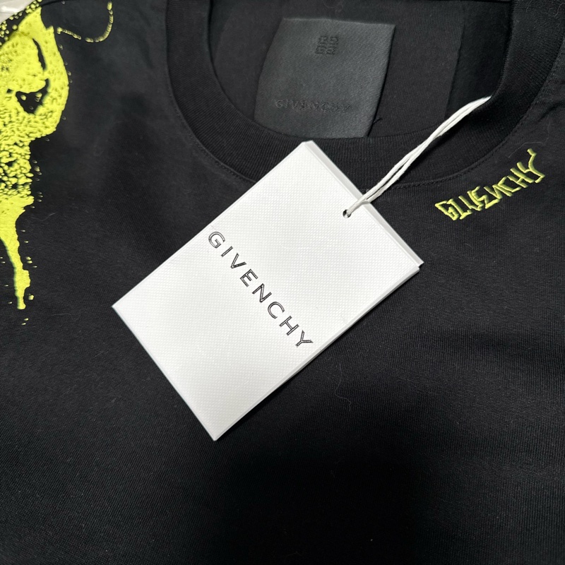 GIVENCHY紀梵希 純色笑臉圖案圓領短袖 T恤 男款 黑色-4