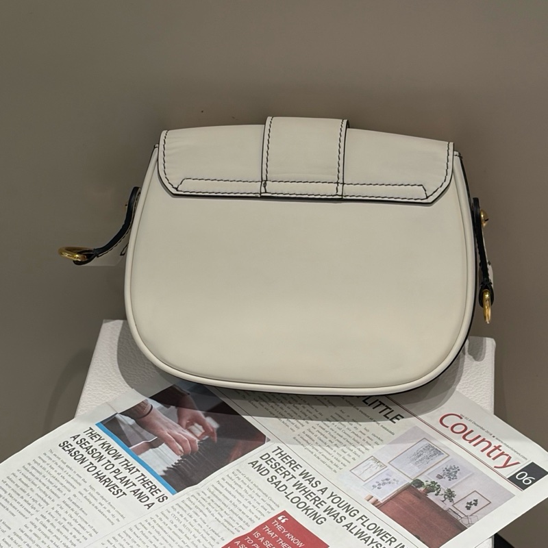 迪奧 DIOR 白色 馬鞍包 斜挎包-2