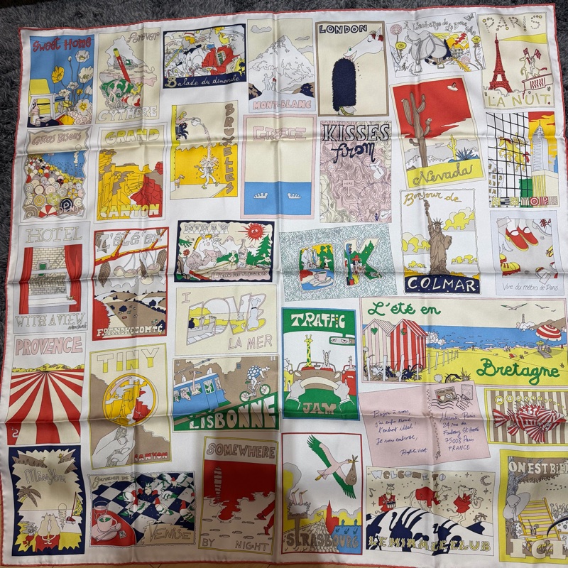 Hermes 絲巾裱框 90x90 cm-4