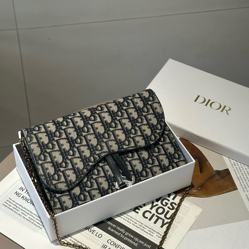 DIOR/迪奧 經典老花馬鞍包大號woc包-1