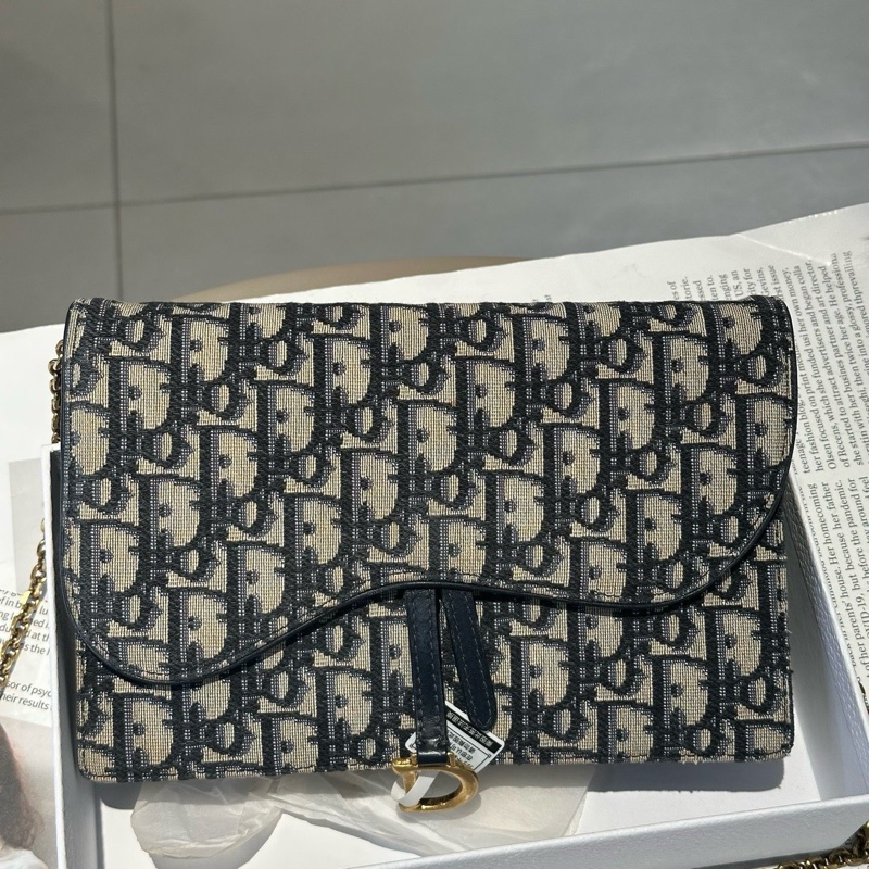 DIOR/迪奧 經典老花馬鞍包大號woc包-2